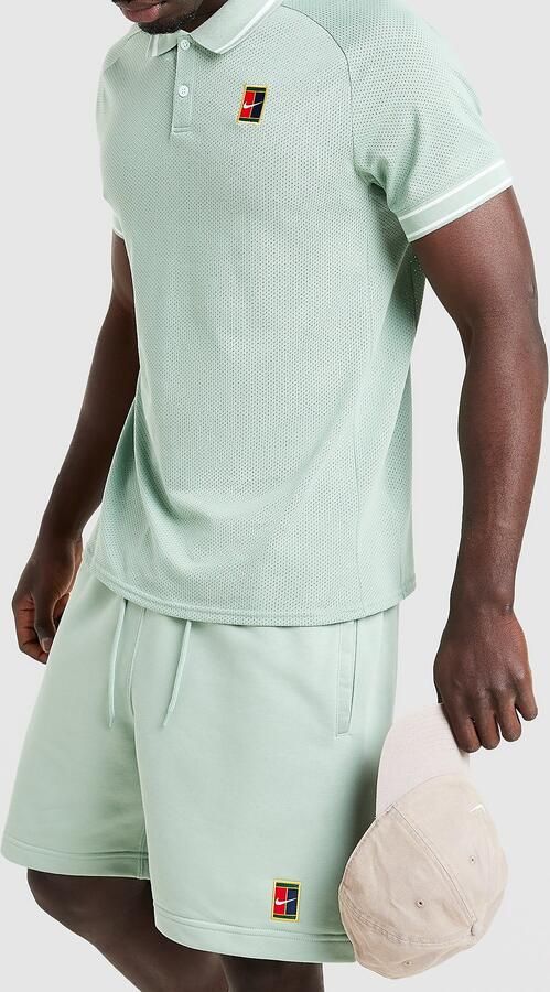 Nike Dri-FIT tennisshorts van fleece voor heren Court Heritage Groen- Heren Groen