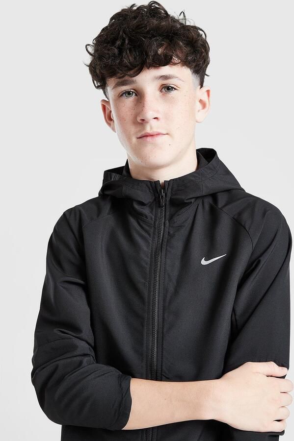 Nike Dri-FIT trainingsjack met uv-bescherming voor kids Zwart - Foto 2