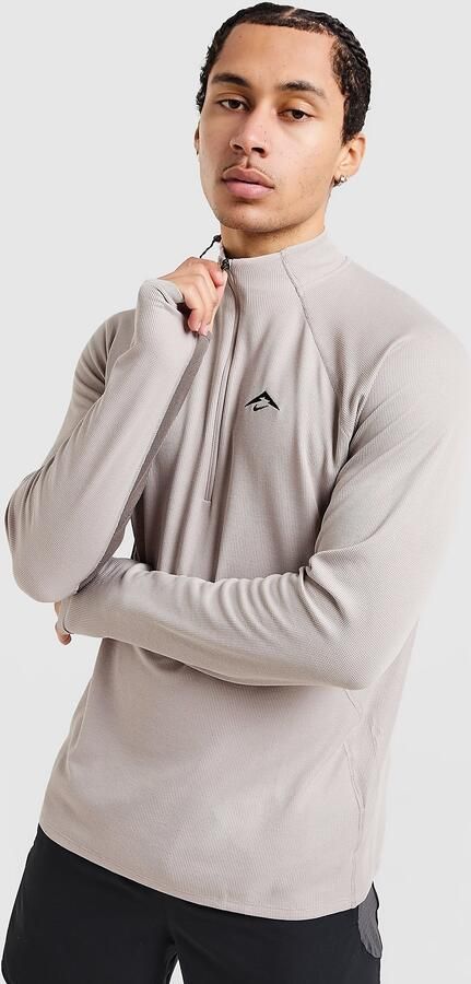 Nike Dri-FIT tussenlaag met halflange rits voor heren Trail Grijs- Heren Grijs