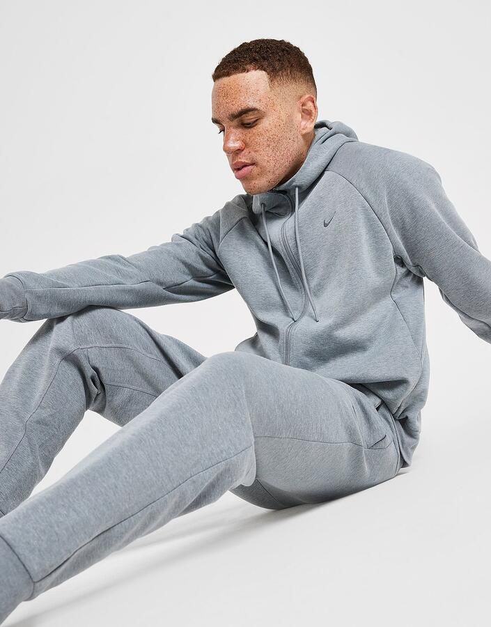 Nike Dri-FIT UV performancehoodie met rits over de hele lengte voor heren Primary Fleece Grijs- Heren Grijs - Foto 13