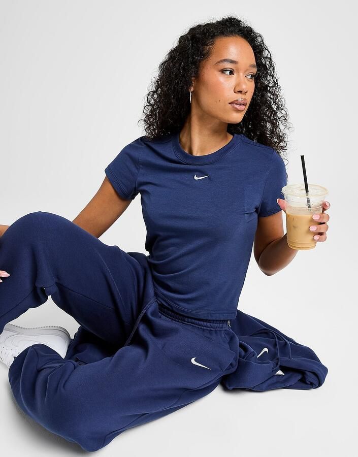 Nike Essential Sportswear Chill Knit T-Shirt Blauw- Dames Blauw