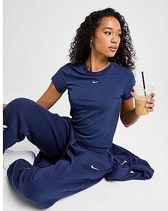 Nike Essential Sportswear Chill Knit T-Shirt Blue- Dames Blue