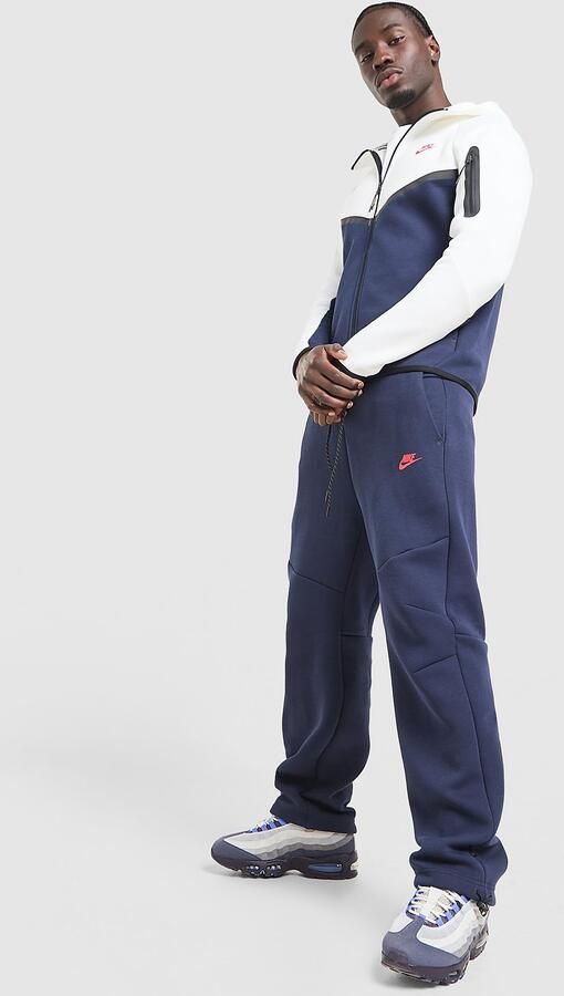 Nike Fleecebroek met open zoom voor heren Tech Blauw- Heren Blauw