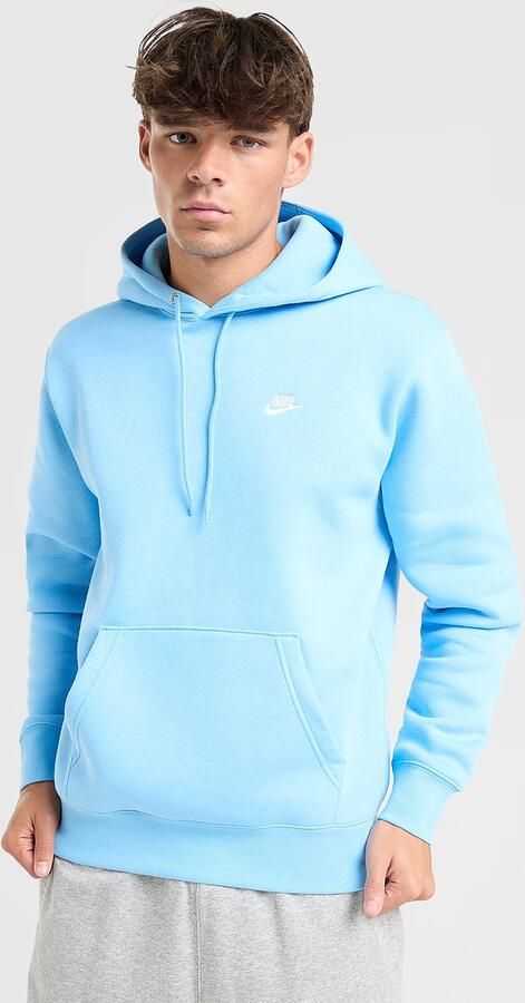 Nike Fleecehoodie voor heren Club Blauw- Heren Blauw