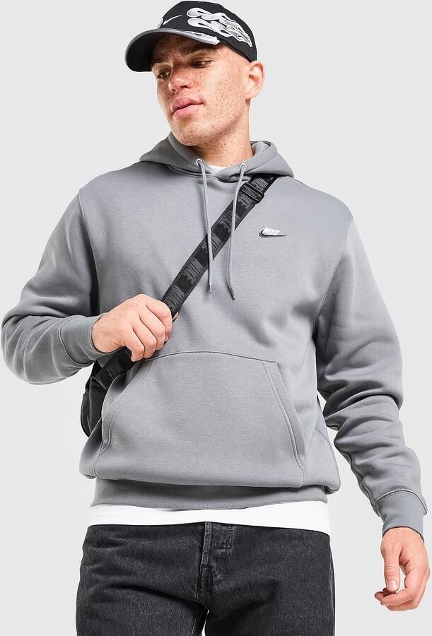 Nike Fleecehoodie voor heren Club Grijs- Heren Grijs