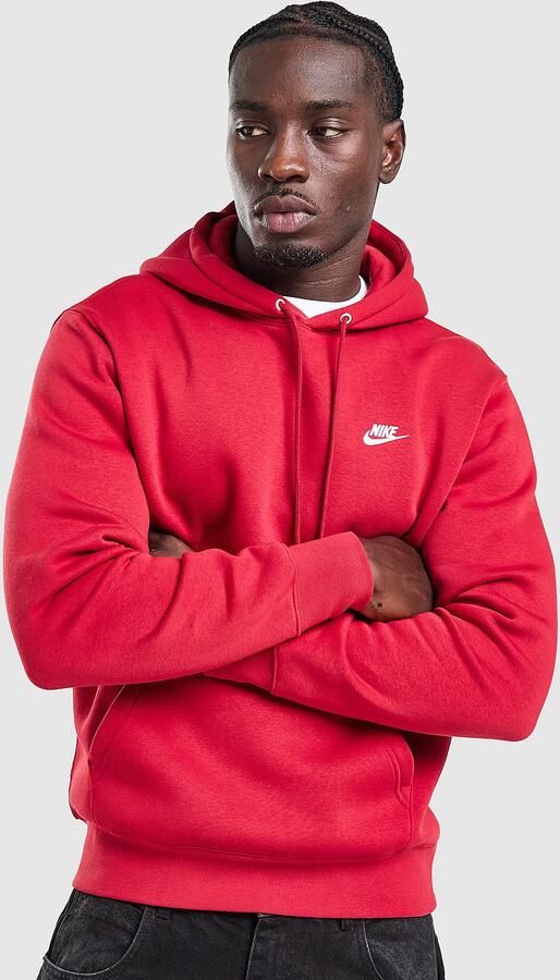 Nike Fleecehoodie voor heren Club Rood- Heren Rood