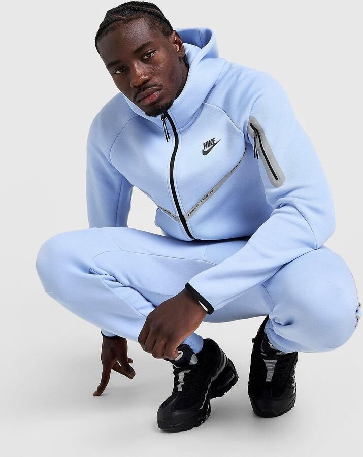 Nike Fleecejack met rits over de hele lengte en reflecterende details voor heren Tech Windrunner Blauw- Heren Blauw