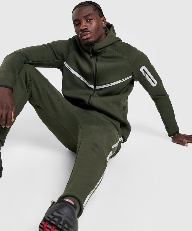 Nike Fleecejack met rits over de hele lengte en reflecterende details voor heren Tech Windrunner Groen- Heren Groen