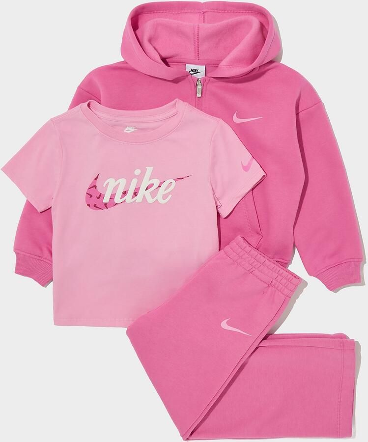 Nike ' 3-Piece Fleece Swoosh Set Children Roze Kind Roze