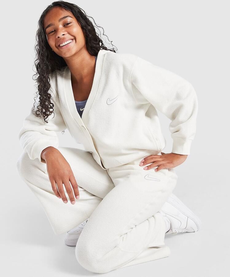 Nike ' Cozy Fleece Cardigan Junior Wit Kind Wit