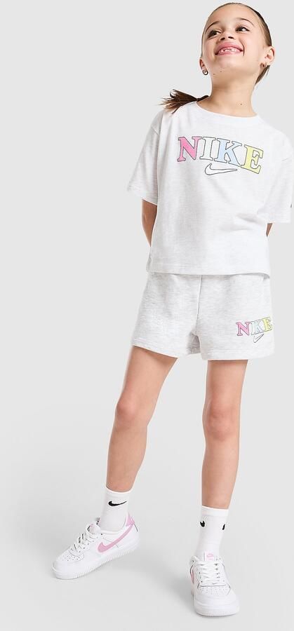 Nike ' Graphic T-Shirt Shorts Set Children Grijs Kind Grijs