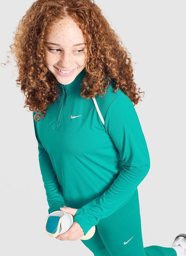Nike ' Long Sleeve 1 2 Zip Top Junior Groen Kind Groen