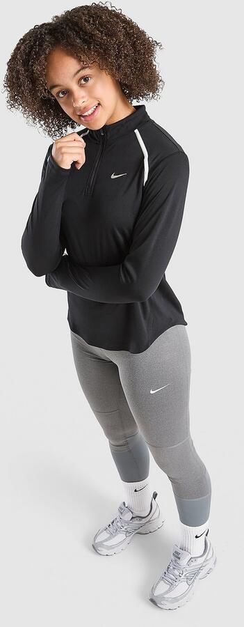 Nike ' Long Sleeve 1 2 Zip Top Junior Zwart Kind Zwart