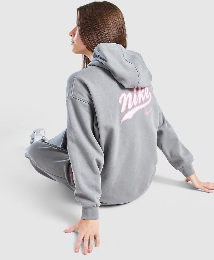 Nike ' Oversized Graphic Hoodie Junior Grijs Kind Grijs