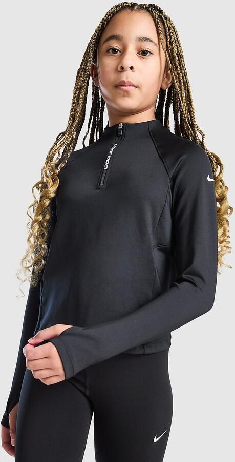 Nike ' Pro Dri-FIT 1 2 Zip Top Junior Zwart
