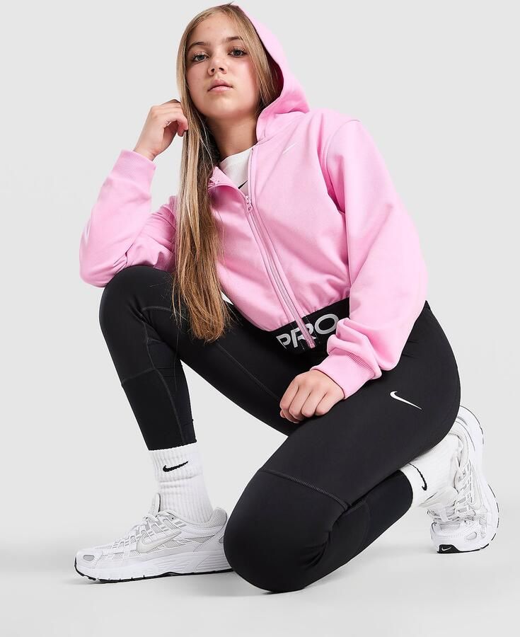 Nike ' Pro Fleece Hoodie Junior Roze Kind Roze