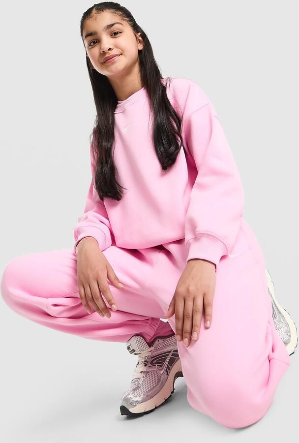 Nike ' Studio Fleece Crew Sweatshirt Junior Roze Kind Roze