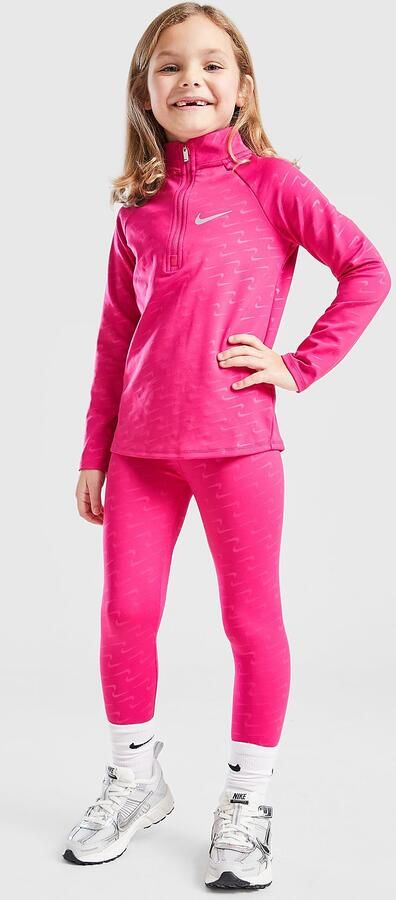 Nike ' Swoosh Pacer 1 2 Zip Leggings Set Children Roze Kind Roze