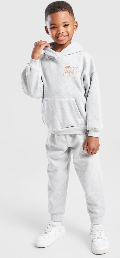 Nike Glow Repeat Swoosh Hooded Tracksuit Children Grijs Kind Grijs