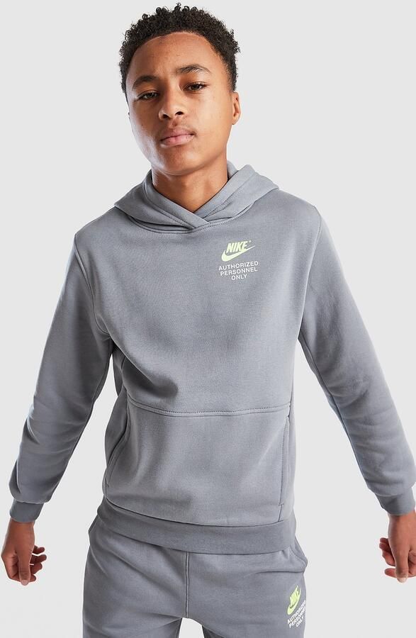 Nike Graphic Hoodie Junior Grijs Kind Grijs