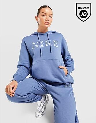 Nike Graphic Oversized Hoodie Blauw- Dames Blauw - Foto 2