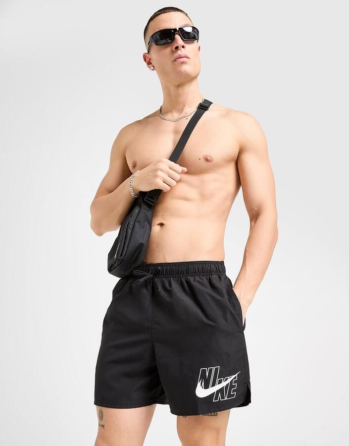 Nike Graphic Swim Shorts Zwart- Heren Zwart
