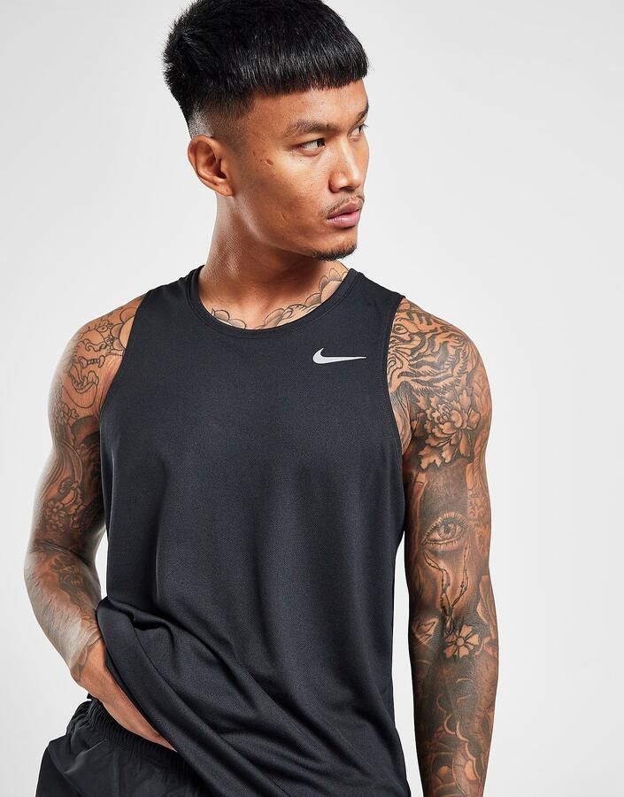 Nike hardlooptanktop met Dri-FIT voor heren Miler Black- Heren Black - Foto 2