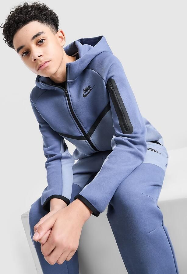 Nike Hoodie met rits voor kids Sportswear Tech Fleece Blauw Kind Blauw