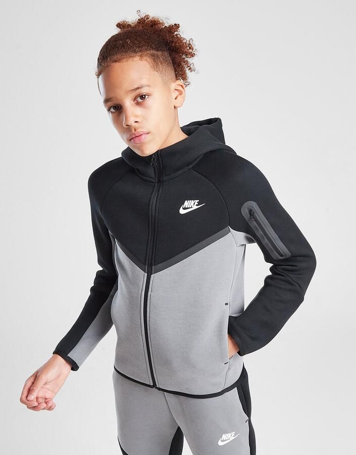 Nike Hoodie met rits voor kids Sportswear Tech Fleece Grijs