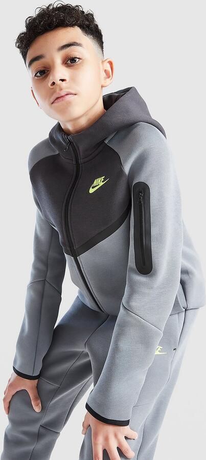 Nike Hoodie met rits voor kids Sportswear Tech Fleece Grijs