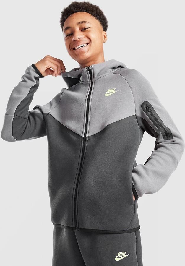 Nike Hoodie met rits voor kids Sportswear Tech Fleece Grijs