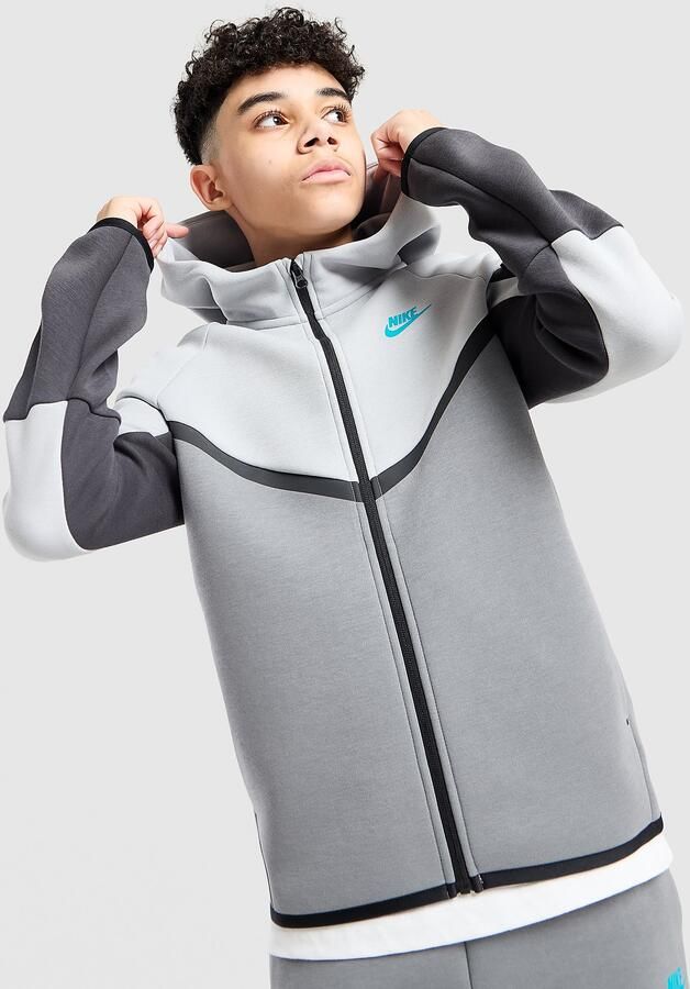 Nike Hoodie met rits voor kids Sportswear Tech Fleece Grijs