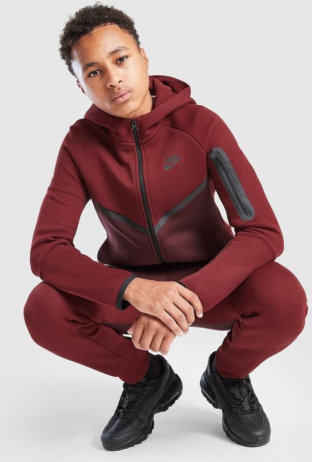 Nike Hoodie met rits voor kids Sportswear Tech Fleece Rood