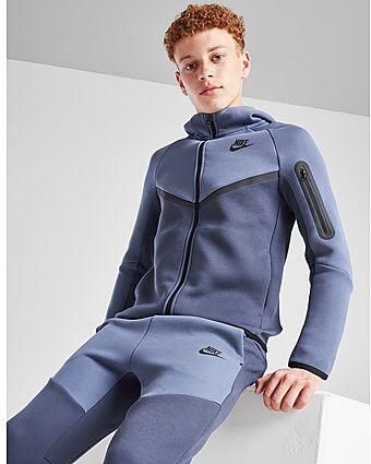 Nike Hoodie met rits voor kids Sportswear Tech Fleece Thunder Blue Thunder Blue