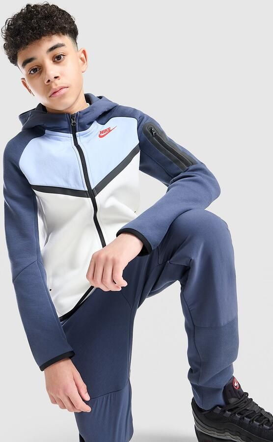 Nike Hoodie met rits voor kids Sportswear Tech Fleece Wit