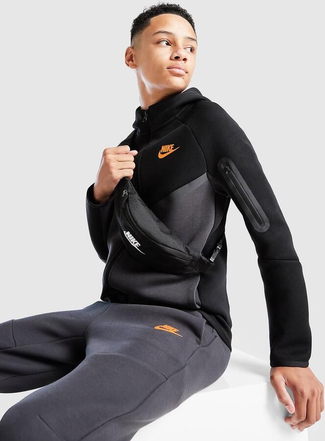 Nike Hoodie met rits voor kids Sportswear Tech Fleece Zwart