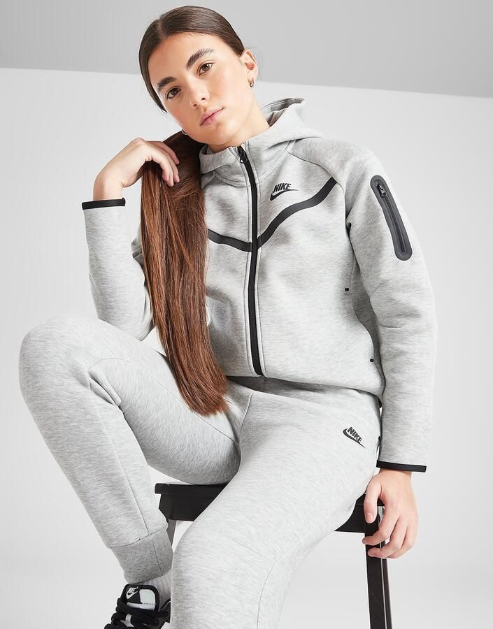 Nike Hoodie met rits voor Sportswear Tech Fleece Grijs