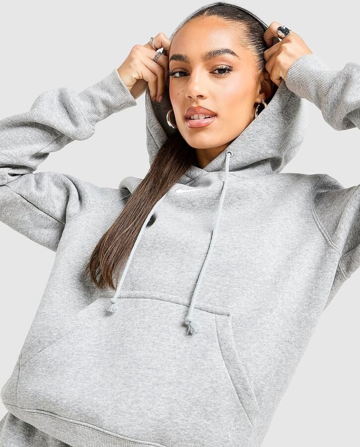 Nike Hoodie voor dames Sportswear Phoenix Fleece Grijs- Dames Grijs