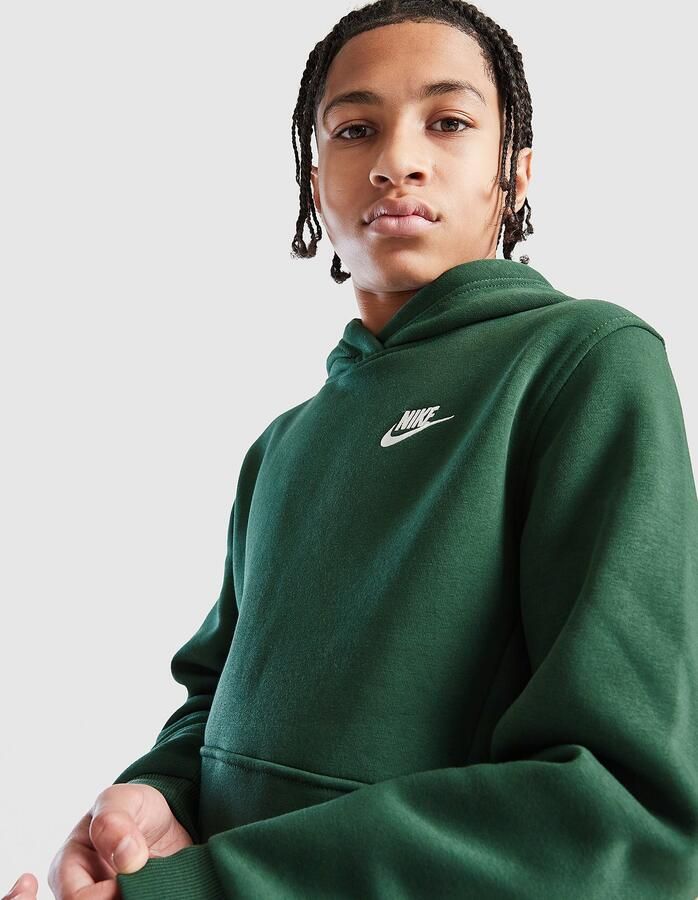Nike Sportswear Club Fleece Hoodie Low Brand Read Unisex Hoodies & Sweaters groen Kleding - Foto 4