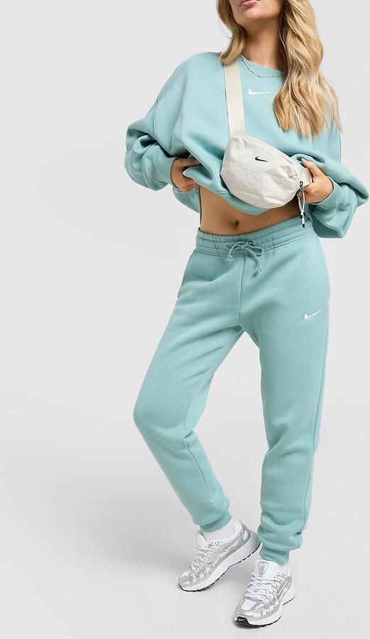 Nike Joggingbroek met halfhoge taille voor dames Sportswear Phoenix Fleece Blauw- Dames Blauw