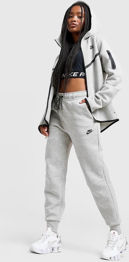 Nike Joggingbroek met halfhoge taille voor dames Sportswear Tech Fleece Grijs- Dames Grijs