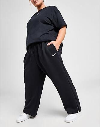 Nike Joggingbroek met hoge taille en wijde pijpen voor dames (Plus Size) Sportswear Phoenix Fleece Black Sail- Dames Black Sail