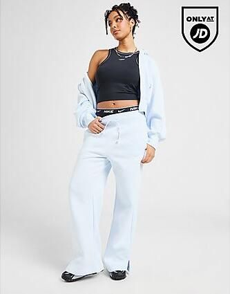 Nike Joggingbroek met hoge taille en wijde pijpen voor dames Sportswear Phoenix Fleece Blauw- Dames Blauw - Foto 2