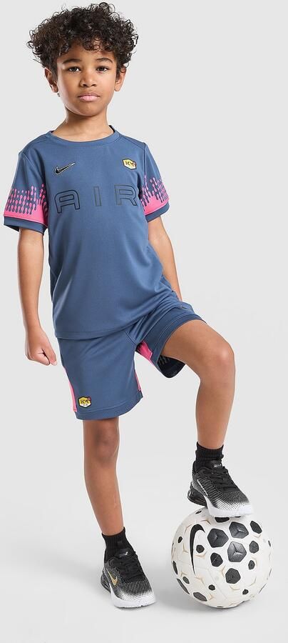 Nike Kylian Mbappe T-Shirt Shorts Set Children Blauw