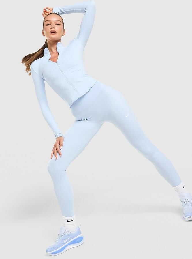 Nike Lange legging met hoge taille voor dames One Seamless Front Blauw- Dames Blauw