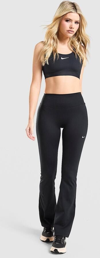 Nike Legging met hoge taille en wijde pijpen voor dames One Zwart- Dames Zwart