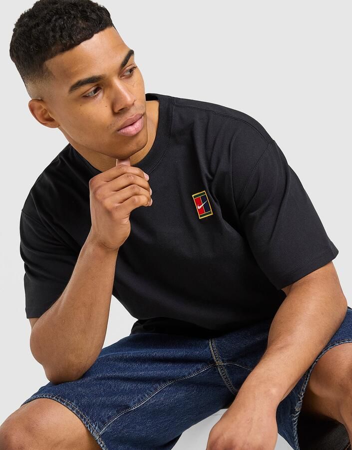 Nike Max90 Tennisshirt voor heren Court Zwart- Heren Zwart