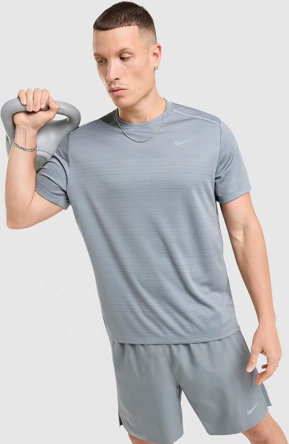 Nike Miler 1.0 T-Shirt Grijs- Heren Grijs