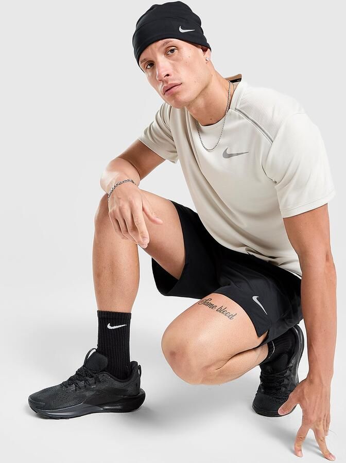 Nike Miler 1.0 T-Shirt Wit- Heren Wit