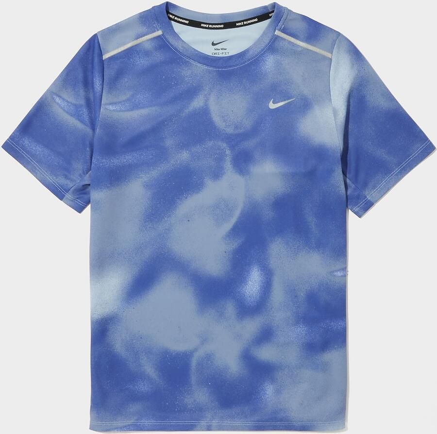 Nike Miler All Over Print T-Shirt Junior Blauw Kind Blauw